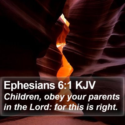 Ephesians 6:1 KJV Bible Verse Image