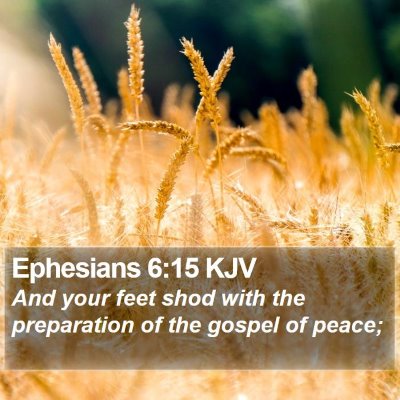 Ephesians 6:15 KJV Bible Verse Image