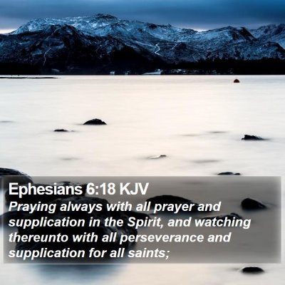 Ephesians 6:18 KJV Bible Verse Image