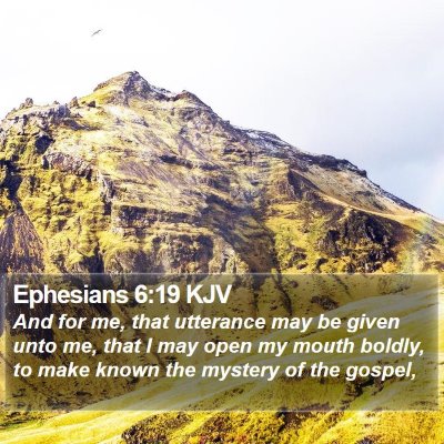 Ephesians 6:19 KJV Bible Verse Image