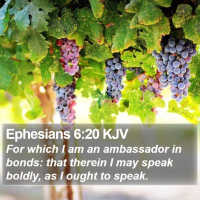 Ephesians 6:20 KJV Bible Verse Image