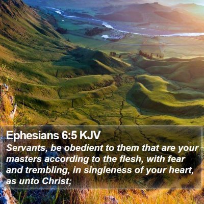Ephesians 6:5 KJV Bible Verse Image