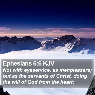 Ephesians 6:6 KJV Bible Verse Image
