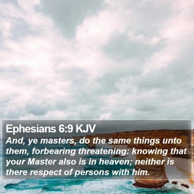 Ephesians 6:9 KJV Bible Verse Image