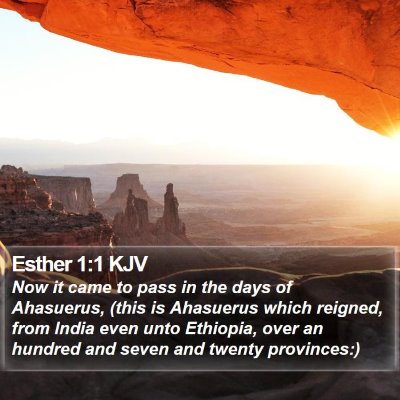 Esther 1:1 KJV Bible Verse Image