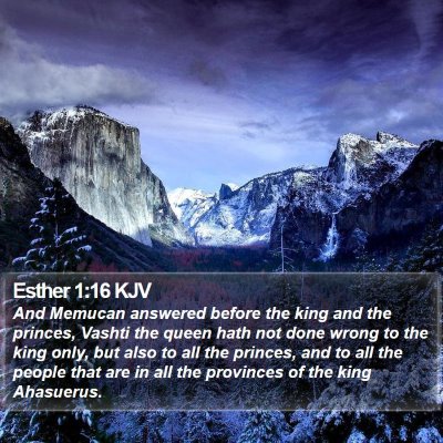 Esther 1:16 KJV Bible Verse Image