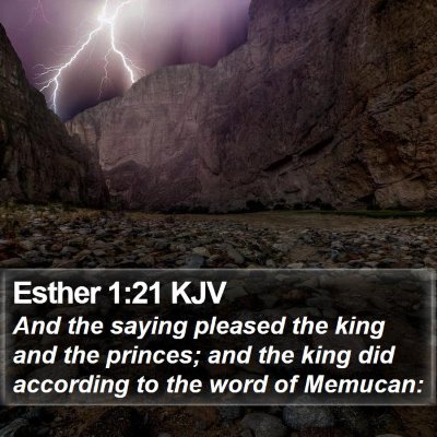 Esther 1:21 KJV Bible Verse Image