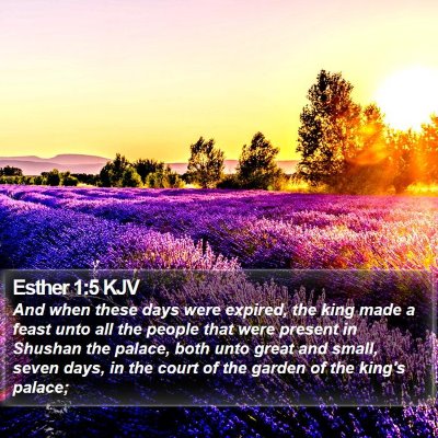 Esther 1:5 KJV Bible Verse Image