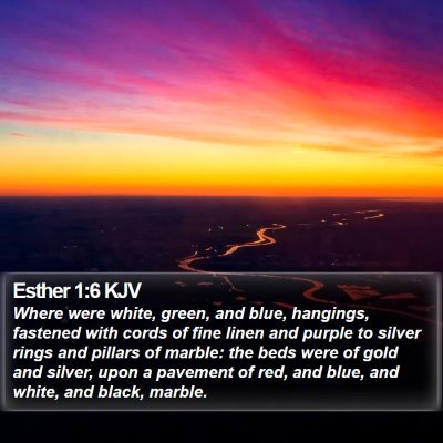 Esther 1:6 KJV Bible Verse Image