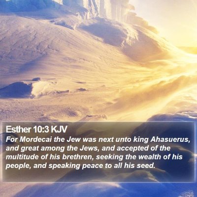 Esther 10:3 KJV Bible Verse Image