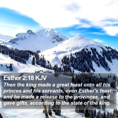 Esther 2:18 KJV Bible Verse Image