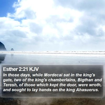 Esther 2:21 KJV Bible Verse Image