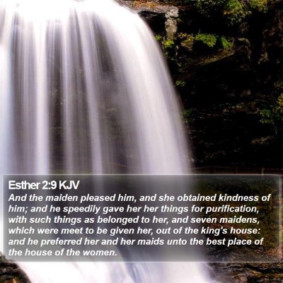 Esther 2:9 KJV Bible Verse Image