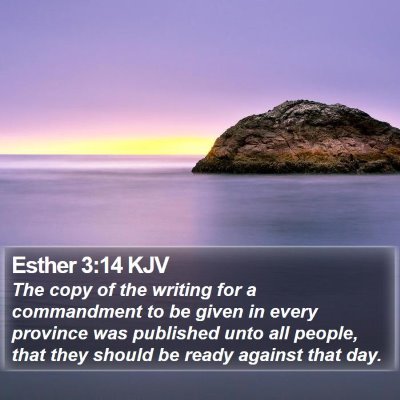 Esther 3:14 KJV Bible Verse Image