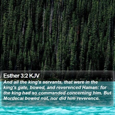 Esther 3:2 KJV Bible Verse Image