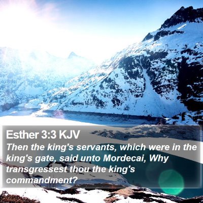 Esther 3:3 KJV Bible Verse Image