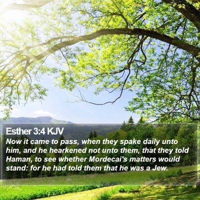 Esther 3:4 KJV Bible Verse Image