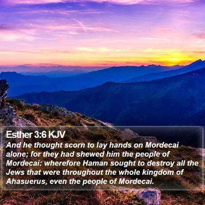 Esther 3:6 KJV Bible Verse Image