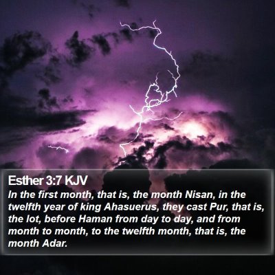 Esther 3:7 KJV Bible Verse Image