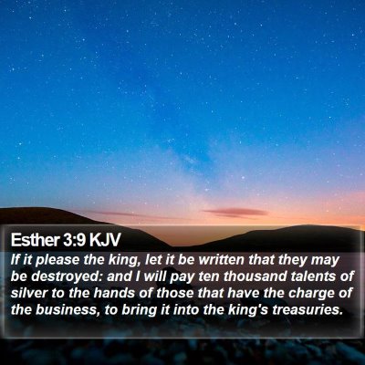 Esther 3:9 KJV Bible Verse Image