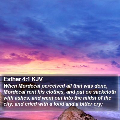 Esther 4:1 KJV Bible Verse Image
