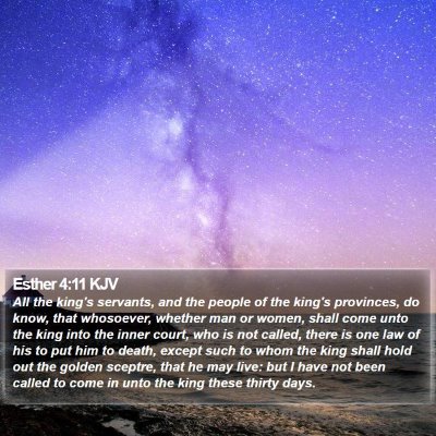 Esther 4:11 KJV Bible Verse Image