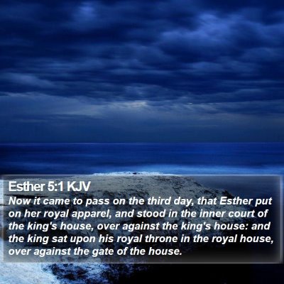 Esther 5:1 KJV Bible Verse Image
