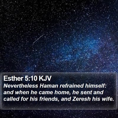 Esther 5:10 KJV Bible Verse Image