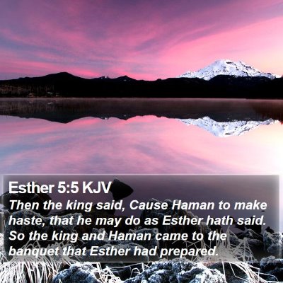 Esther 5:5 KJV Bible Verse Image
