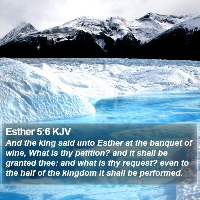 Esther 5:6 KJV Bible Verse Image
