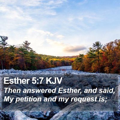 Esther 5:7 KJV Bible Verse Image