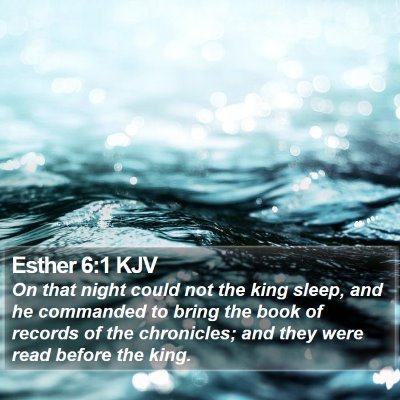 Esther 6:1 KJV Bible Verse Image