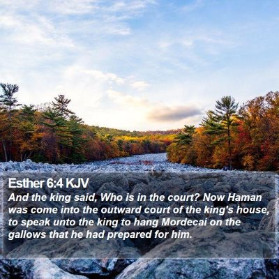 Esther 6:4 KJV Bible Verse Image