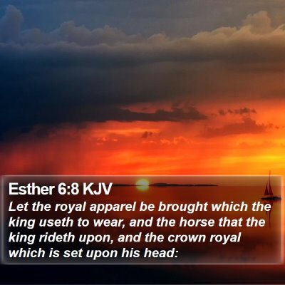 Esther 6:8 KJV Bible Verse Image