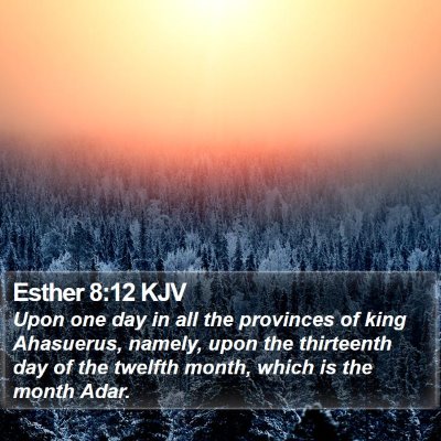 Esther 8:12 KJV Bible Verse Image