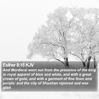 Esther 8:15 KJV Bible Verse Image