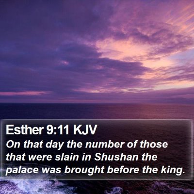 Esther 9:11 KJV Bible Verse Image