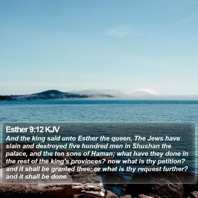 Esther 9:12 KJV Bible Verse Image