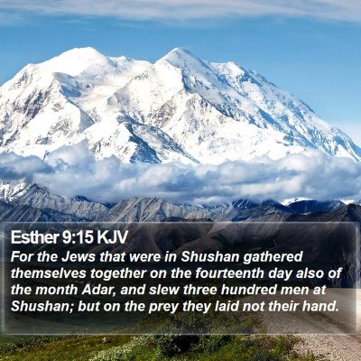 Esther 9:15 KJV Bible Verse Image