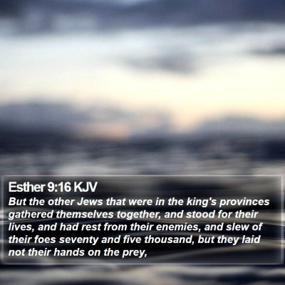 Esther 9:16 KJV Bible Verse Image