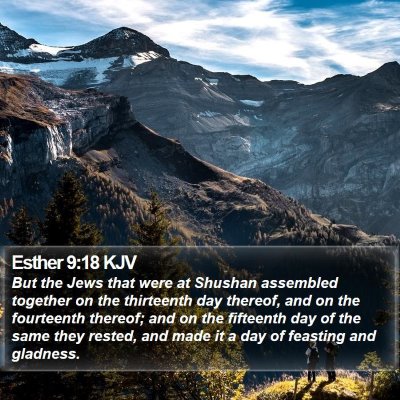 Esther 9:18 KJV Bible Verse Image