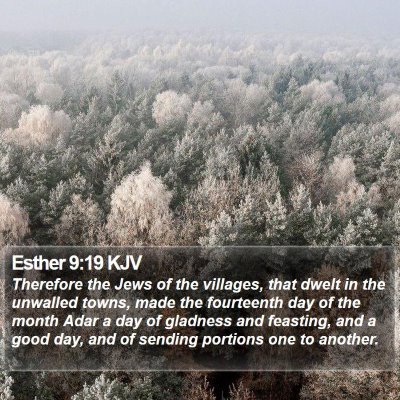 Esther 9:19 KJV Bible Verse Image