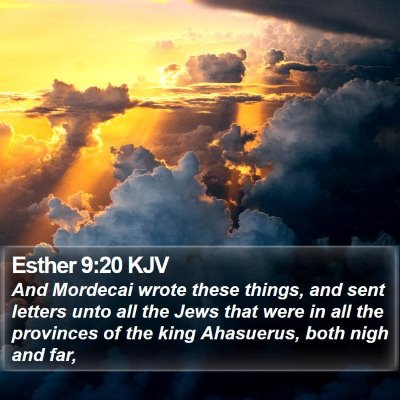 Esther 9:20 KJV Bible Verse Image
