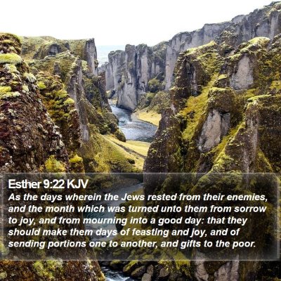 Esther 9:22 KJV Bible Verse Image