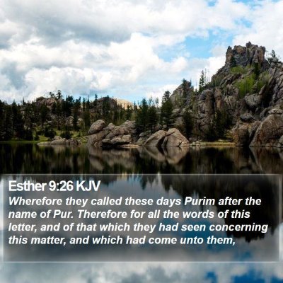 Esther 9:26 KJV Bible Verse Image