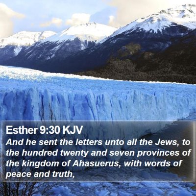 Esther 9:30 KJV Bible Verse Image