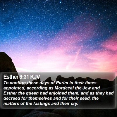 Esther 9:31 KJV Bible Verse Image