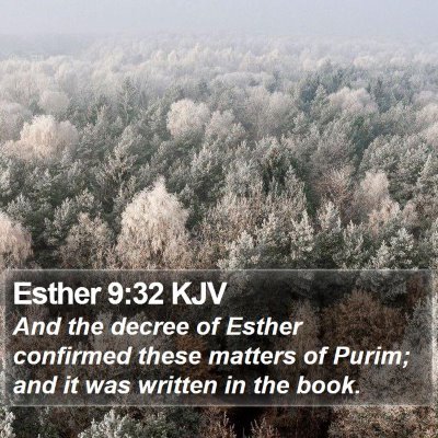Esther 9:32 KJV Bible Verse Image