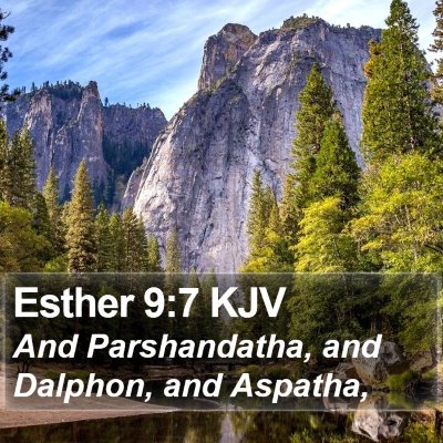 Esther 9:7 KJV Bible Verse Image