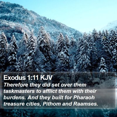 Exodus 1:11 KJV Bible Verse Image